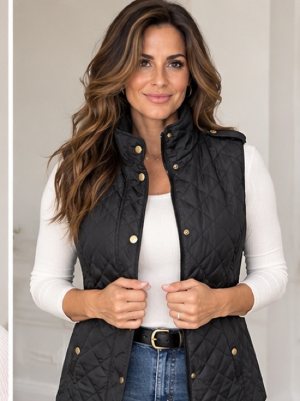 Lauren Ralph Lauren Women’s Black Diamond Quilted Equestrian Vest